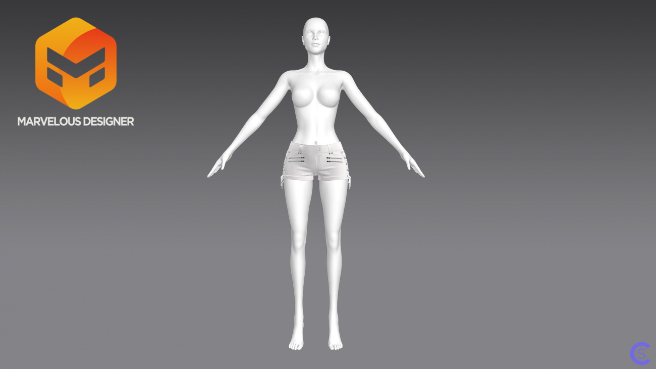 3D модель Шорты Женские \ 3D model Women's Shorts