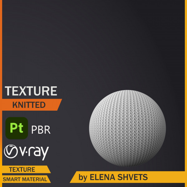 Textures Knitted_1v 8K (V-Ray/PBR) + Smart Material Substance Painter .spsm (Вязанная текстура)