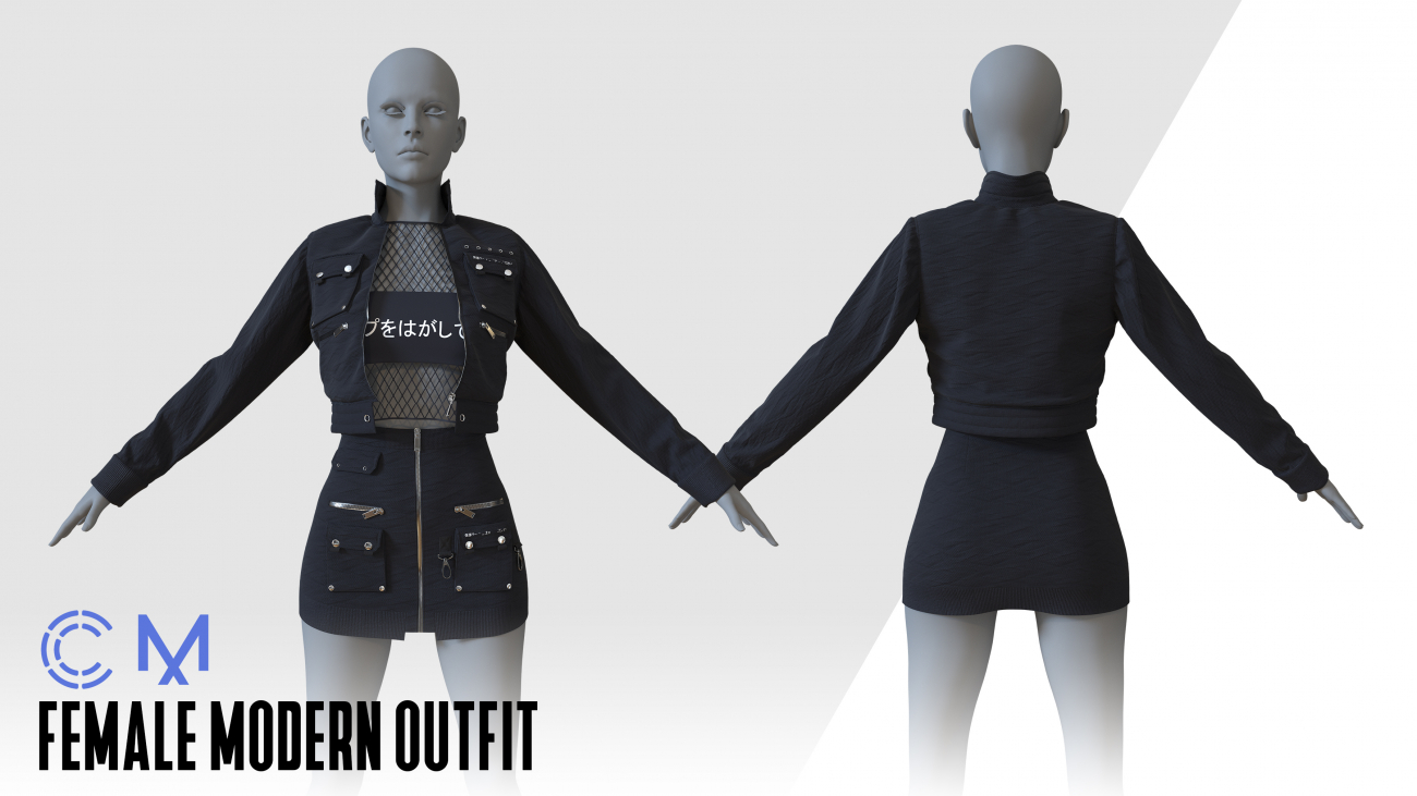 Женский Современный Наряд | Female Modern Outfit | Marvelous Designer | CLO3D project
