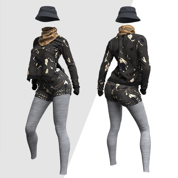 Женский дорожный наряд | Female Travel Outfit | Marvelous Designer | CLO3D project