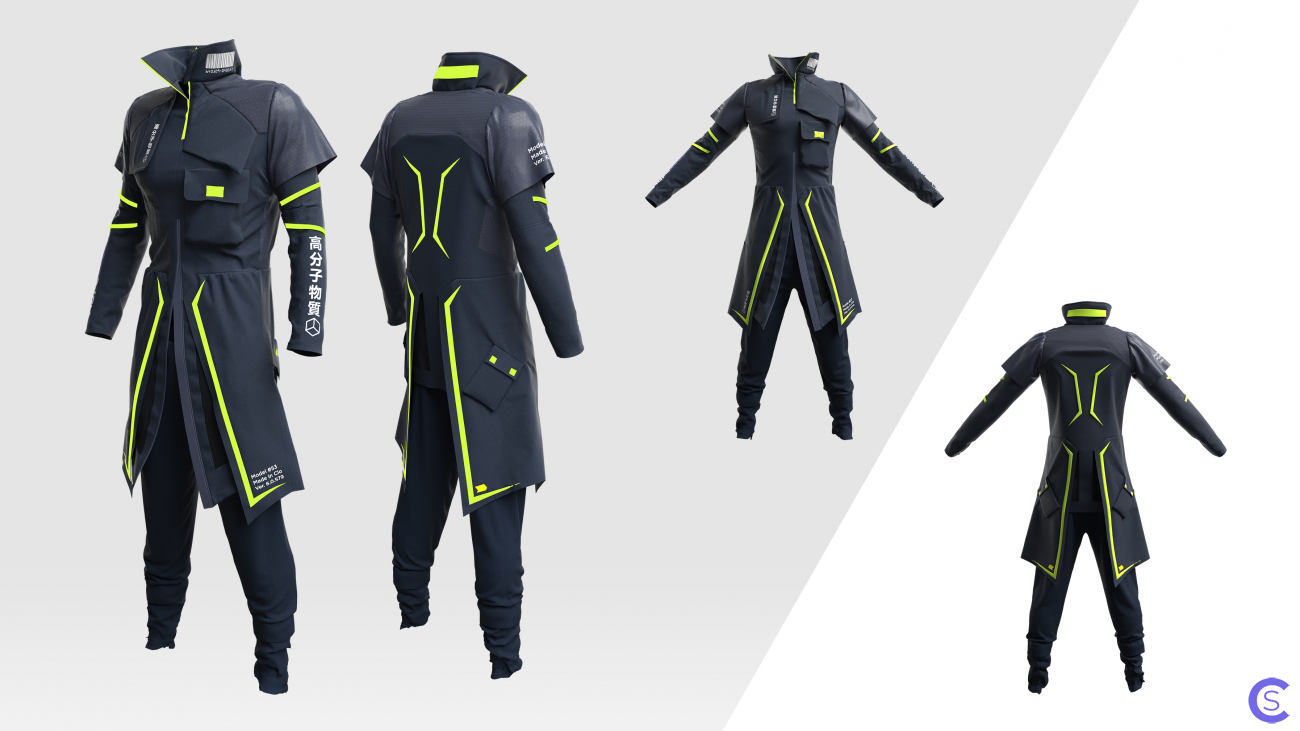 Мужское научно-фантастическое пальто | Male Sci-fi Coat | Marvelous Designer | CLO3D project