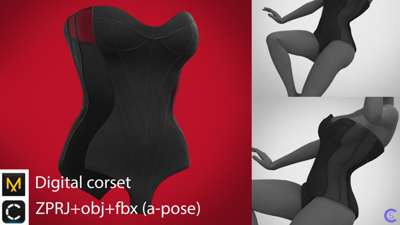 Корсет / Digital corset / Marvelous designer / CLO3d