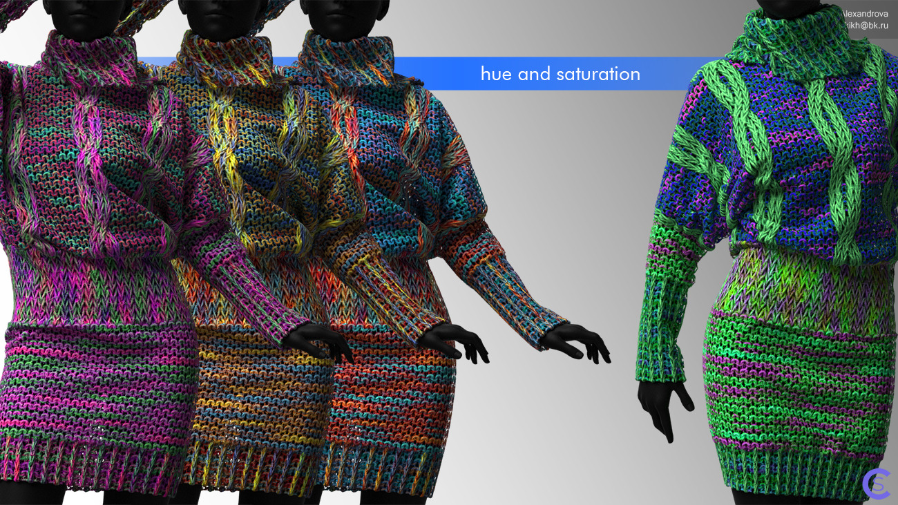 Knitted textures. Substance Designer.