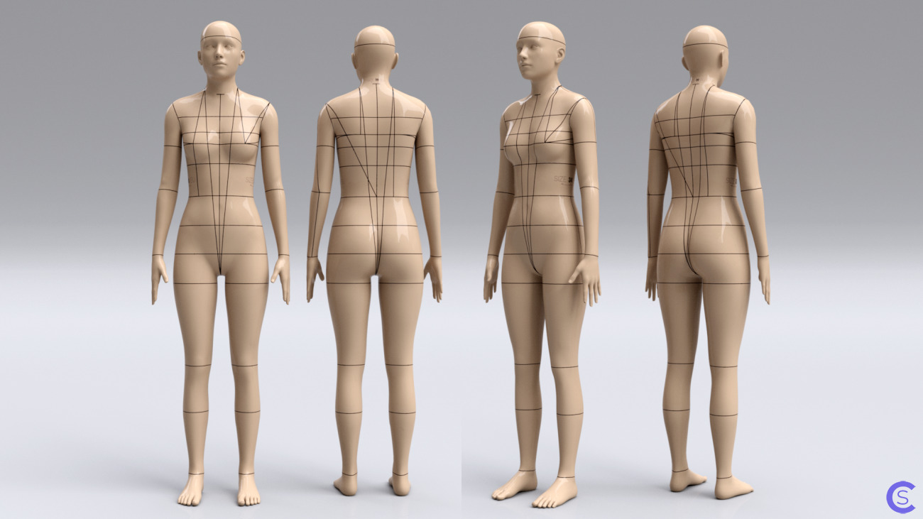 Digital Sewing Mannequins Sise 34-36(EU) Цифровые швейные манекены размер 34-36 Европа