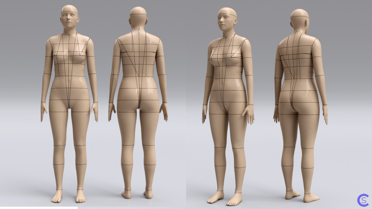 Digital Sewing Mannequins Sise 38-40(EU) Цифровые швейные манекены размер 38-40 Европа