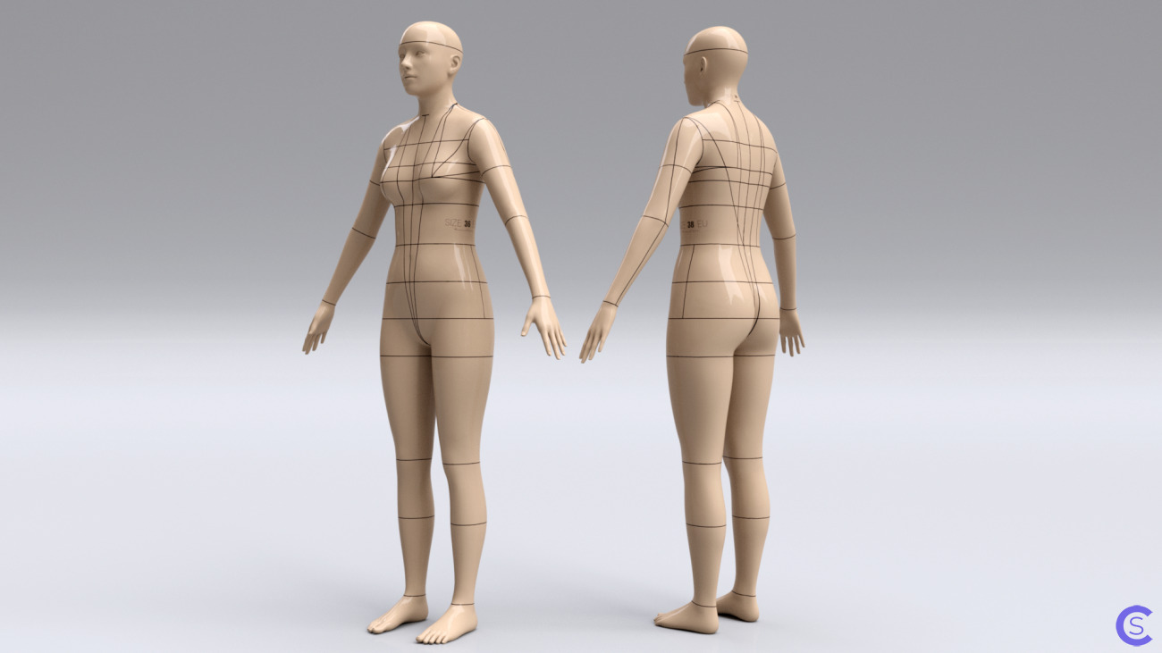 Digital Sewing Mannequins Sise 36-38(EU) Цифровые швейные манекены размер 36-38 Европа