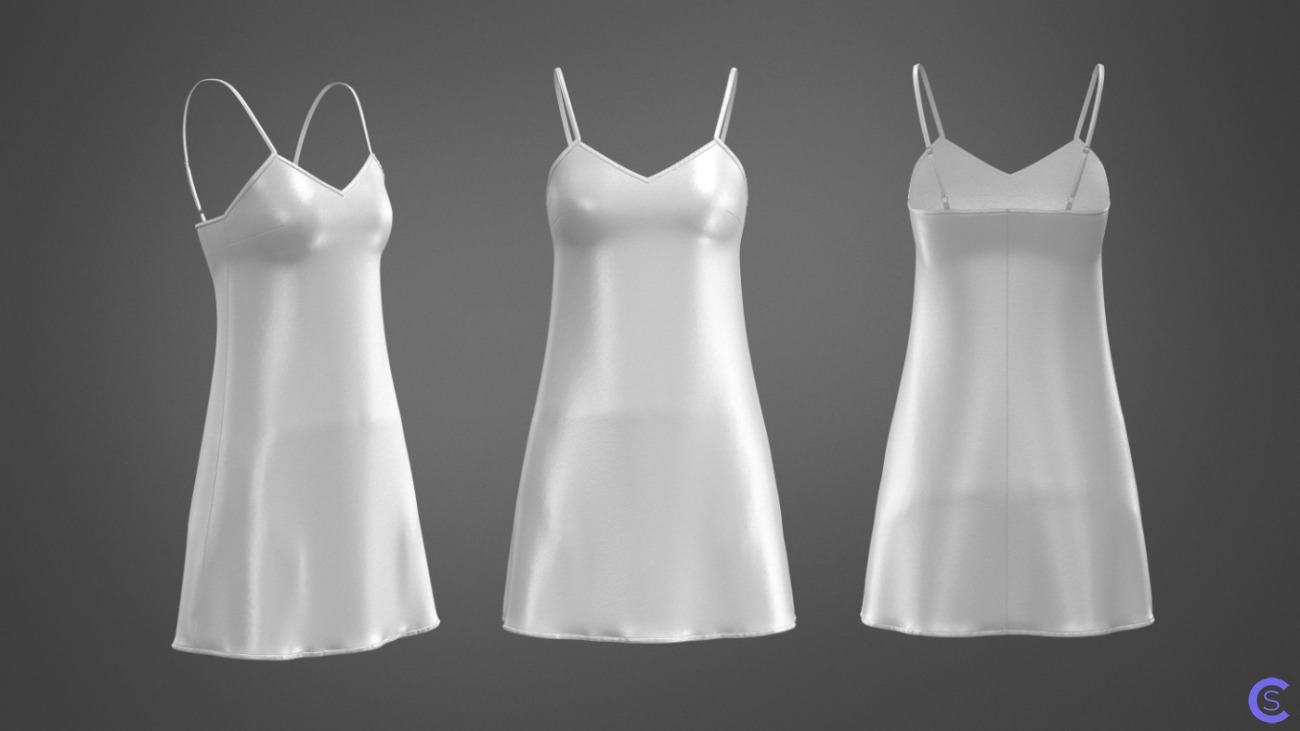 Высокополигональная 3Д модель одежды Сет Одежда для сна