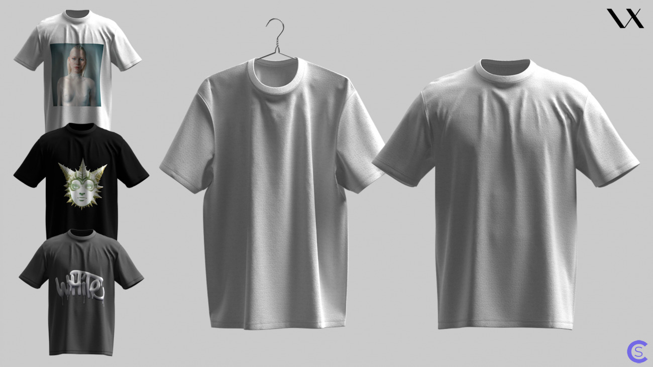 Реалистичные футболки-мокапы в трех базовых цветах/ Realistic mockup T-shirts in three basic colors