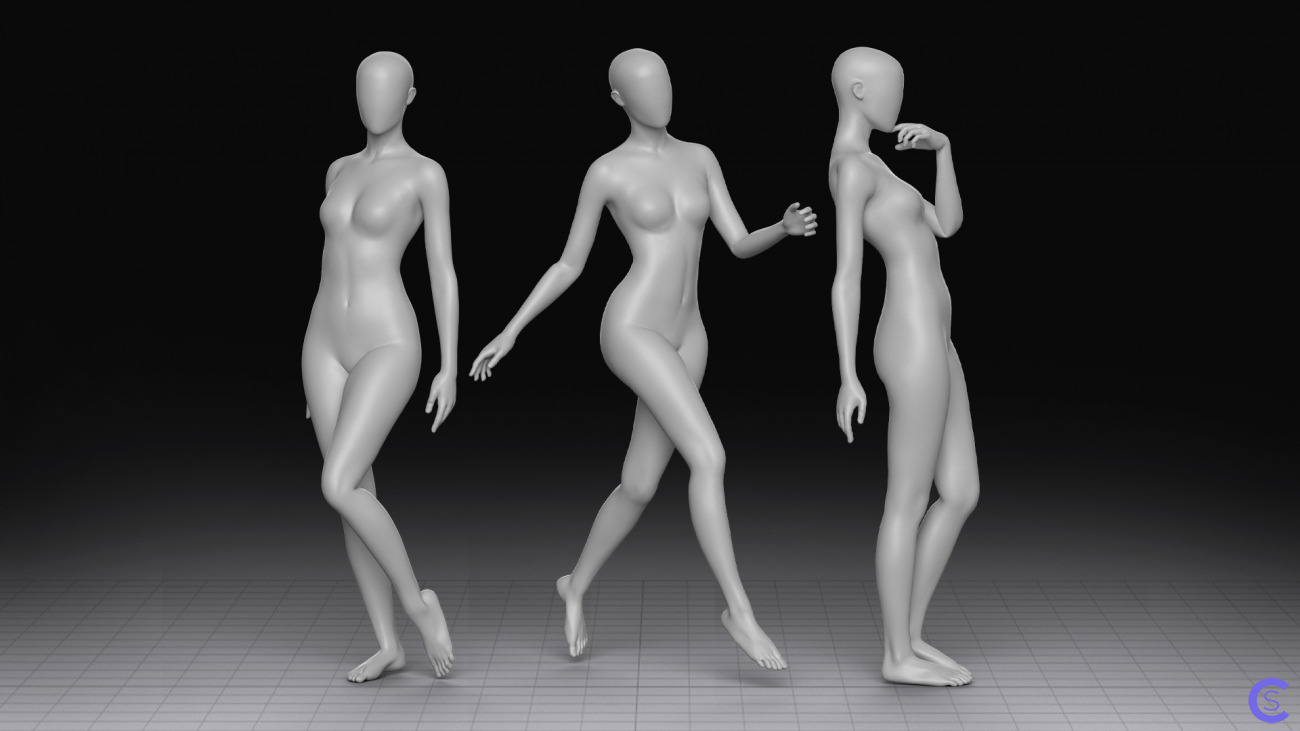 Set of 3 poses for FV2 | Сет из 3х женских поз